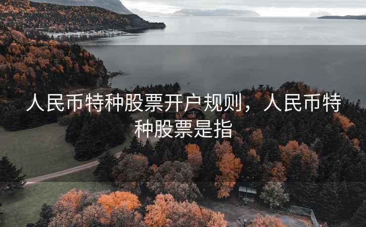 人民币特种股票开户规则,人民币特种股票是指 人民币特种股票开户规则,人民币特种股票是指