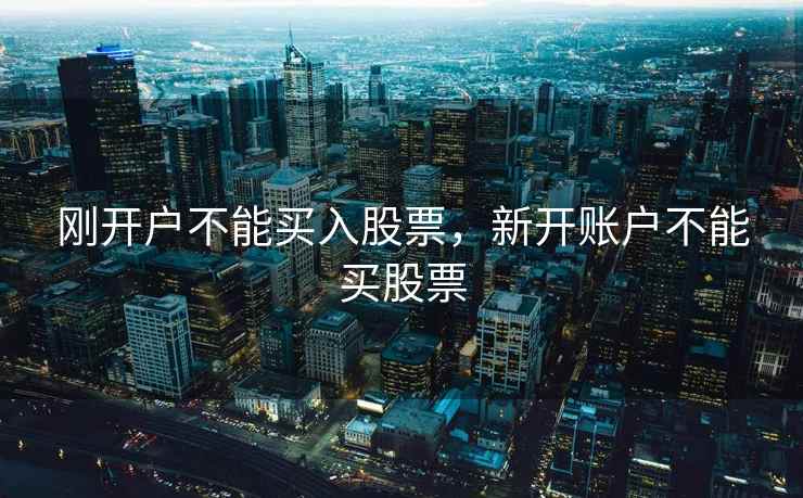 刚开户不能买入股票，新开账户不能买股票