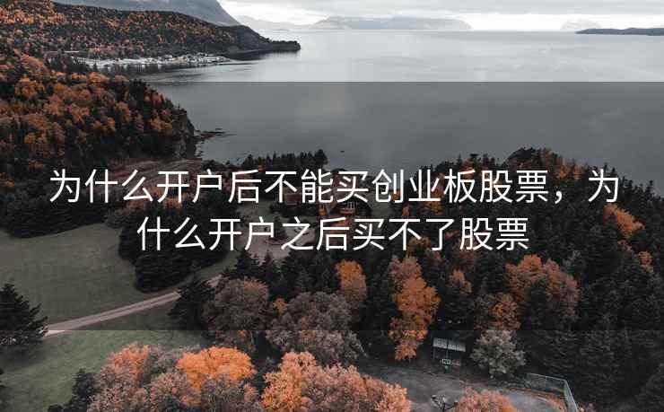为什么开户后不能买创业板股票，为什么开户之后买不了股票