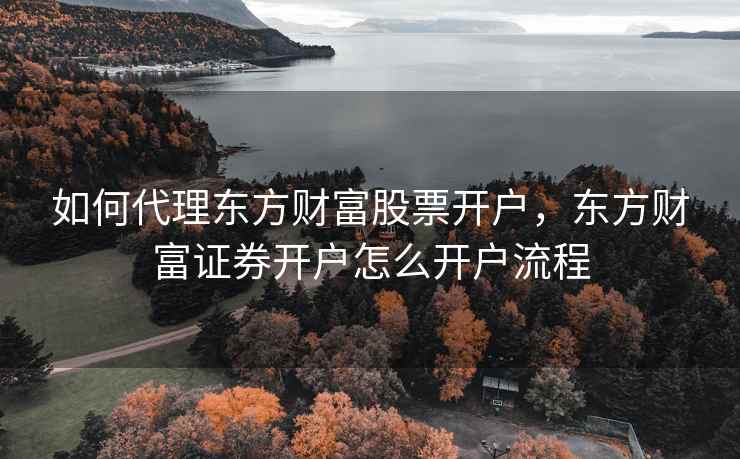 如何代理东方财富股票开户，东方财富证券开户怎么开户流程