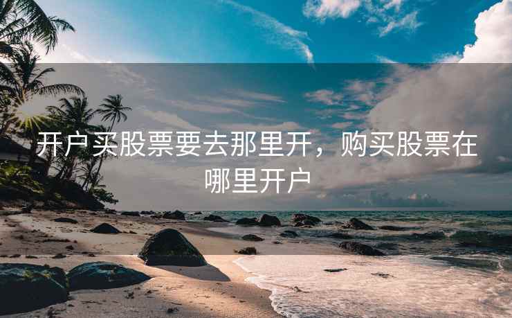 开户买股票要去那里开，购买股票在哪里开户