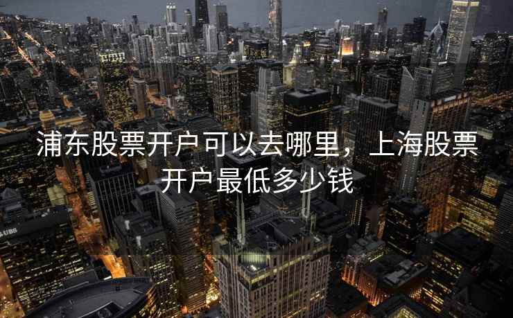 浦东股票开户可以去哪里,上海股票开户最低多少钱 浦东股票开户可以去哪里,上海股票开户最低多少钱