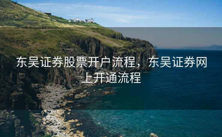 东吴证券股票开户流程，东吴证券网上开通流程