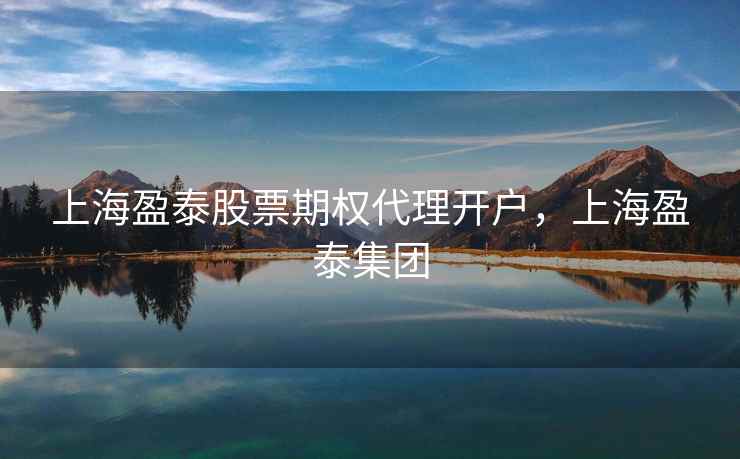 上海盈泰股票期权代理开户,上海盈泰集团 上海盈泰股票期权代理开户,上海盈泰集团