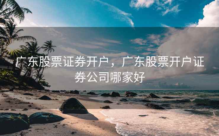 广东股票证券开户，广东股票开户证券公司哪家好