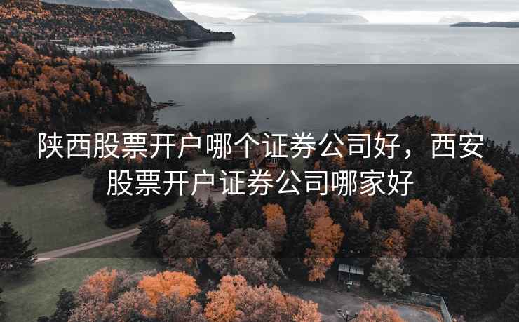 陕西股票开户哪个证券公司好，西安股票开户证券公司哪家好