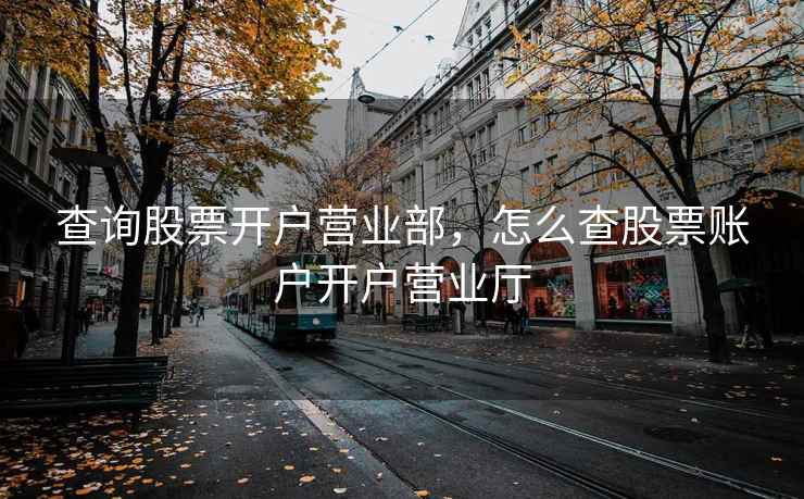 查询股票开户营业部，怎么查股票账户开户营业厅